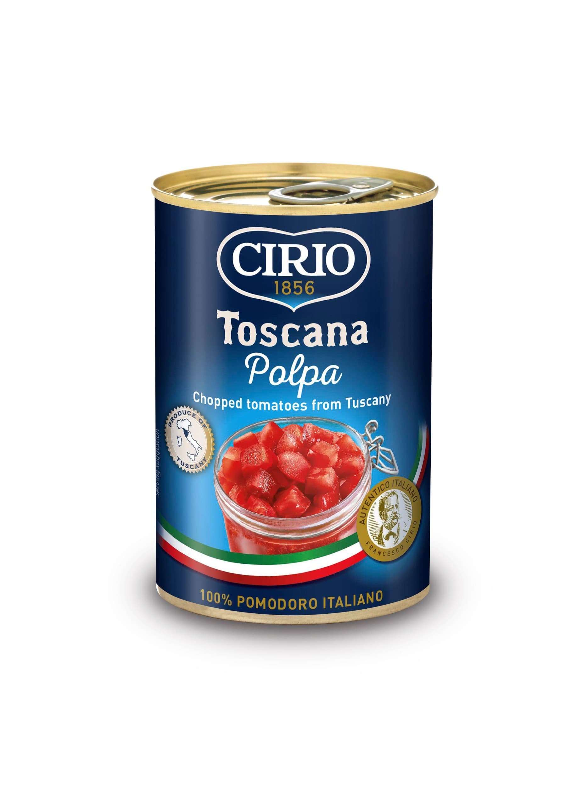 Cirio Rajčata toscana loupaná krájená 400g