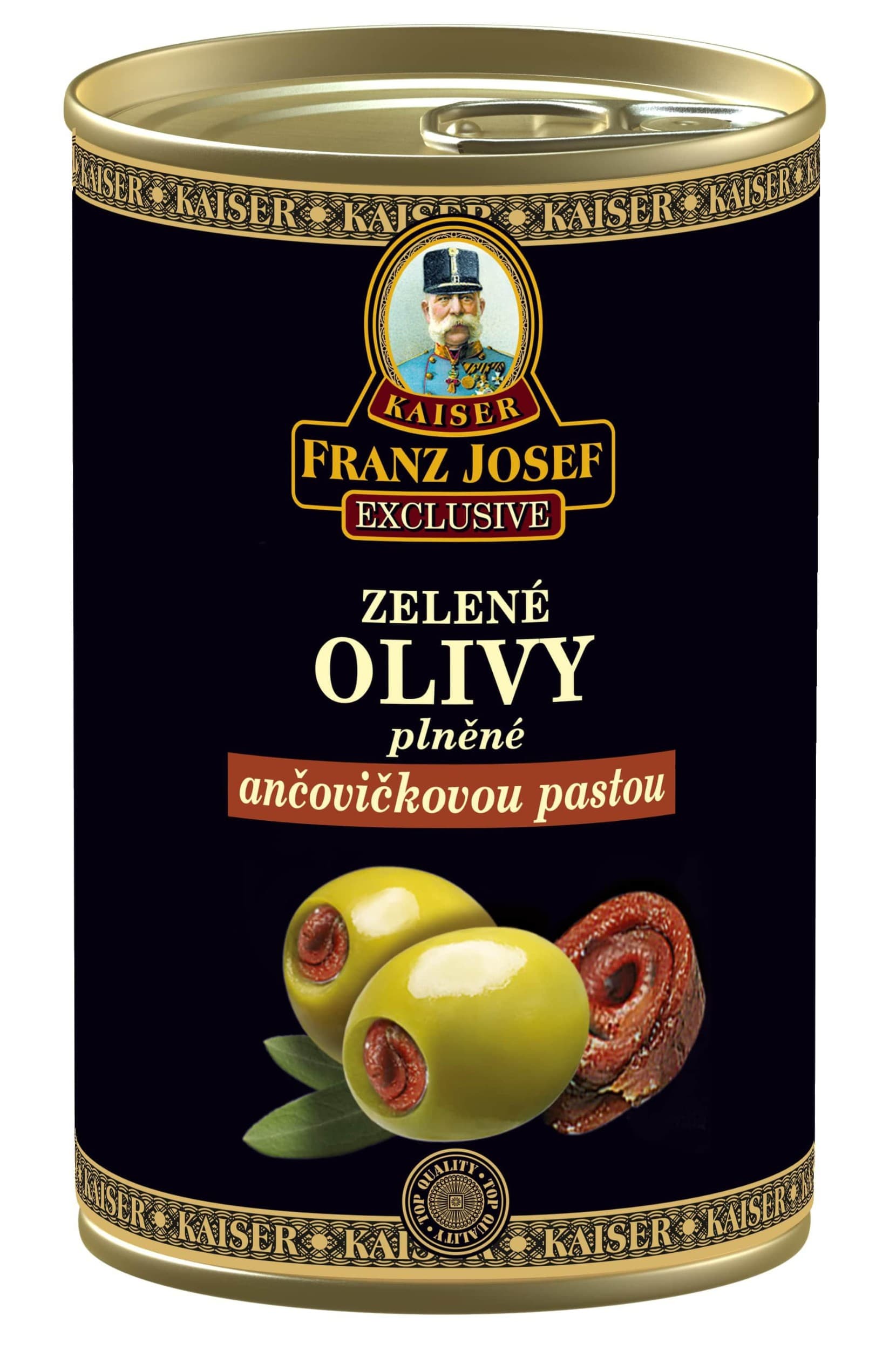 Kaiser Franz Josef Zelené olivy plněné ančovičkovou pastou 300g