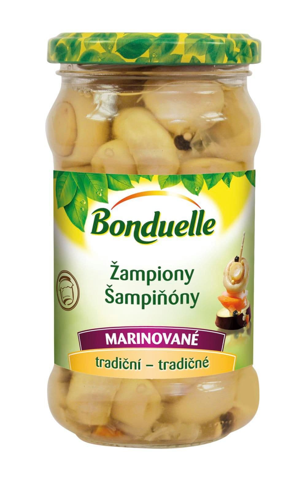 Bonduelle Žampiony celé marinované "tradiční" (sklo) 314 ml