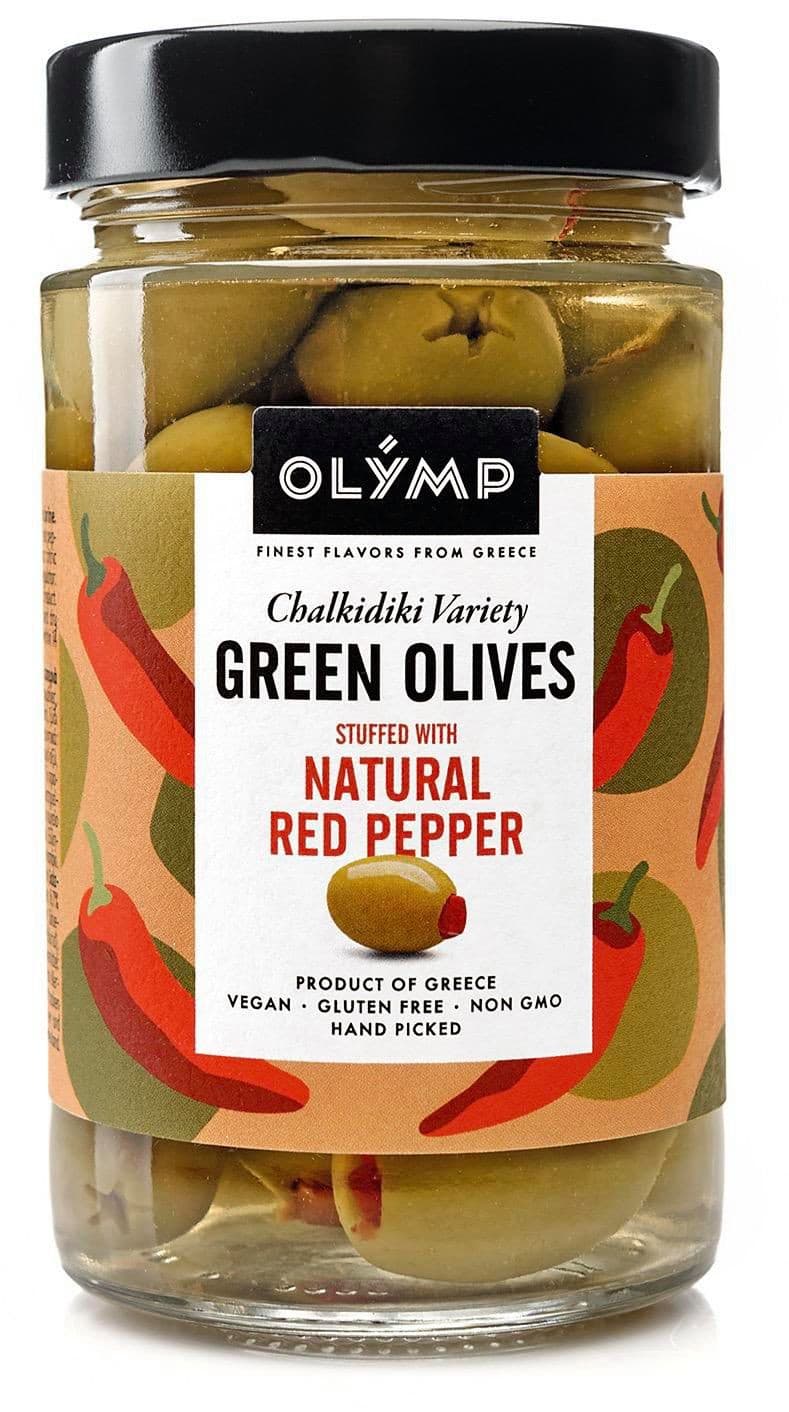 Olymp Zelené olivy s papričkou 320g