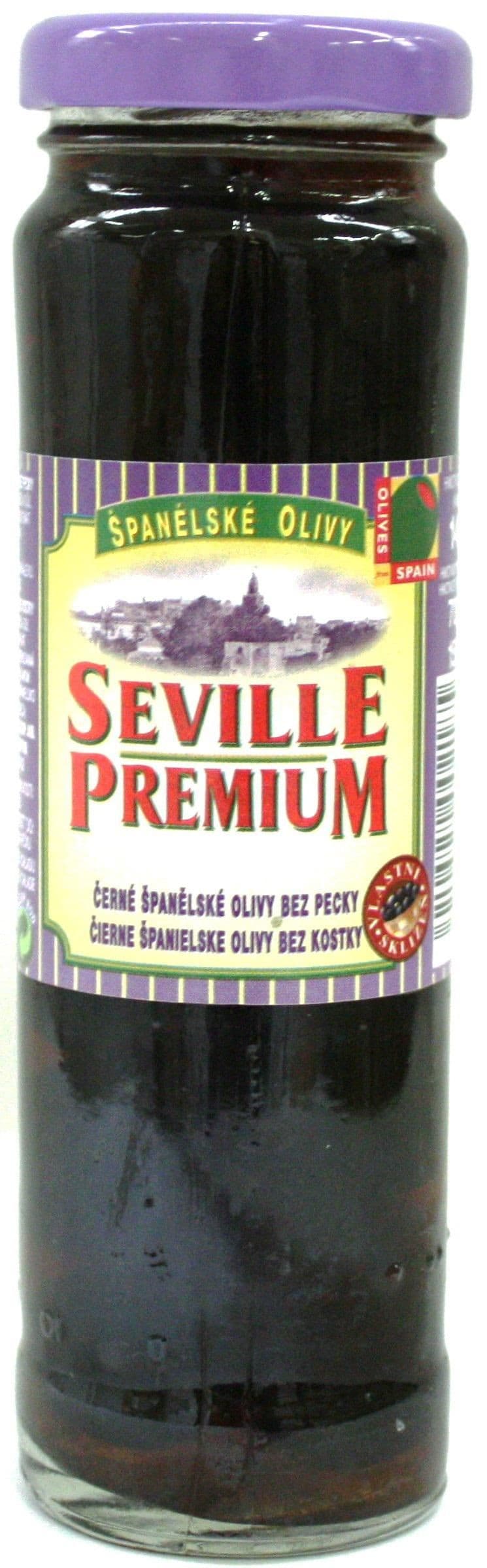 Seville Premium Černé španělské olivy bez pecky 142 g