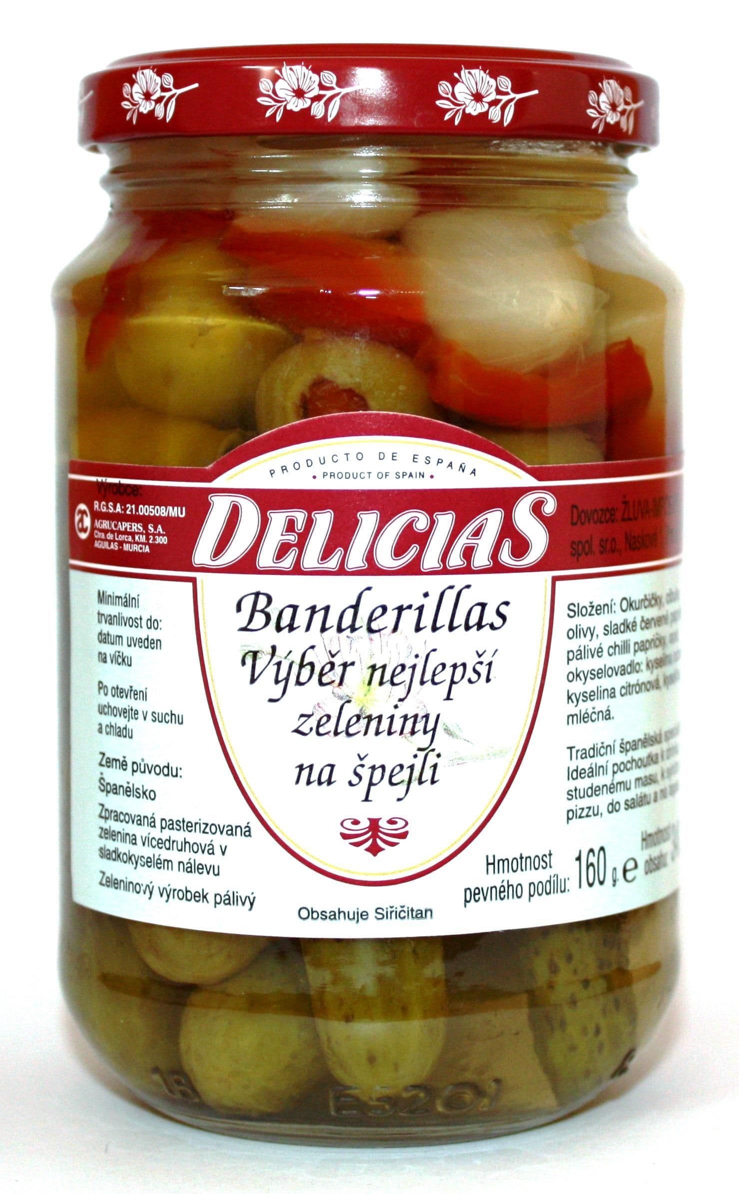 Delicias Banderillas zeleninová pochoutka 340g