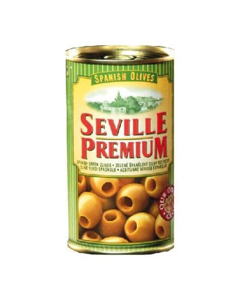 Seville Premium Zelené španělské olivy bez pecky 350 g