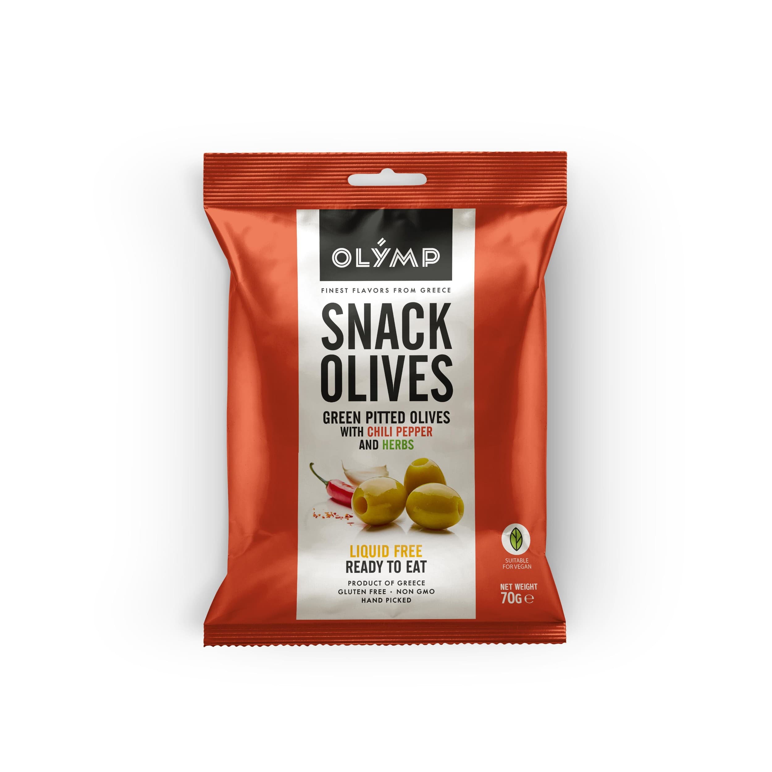 Olymp Zelené olivy chilli-bylinky 70g