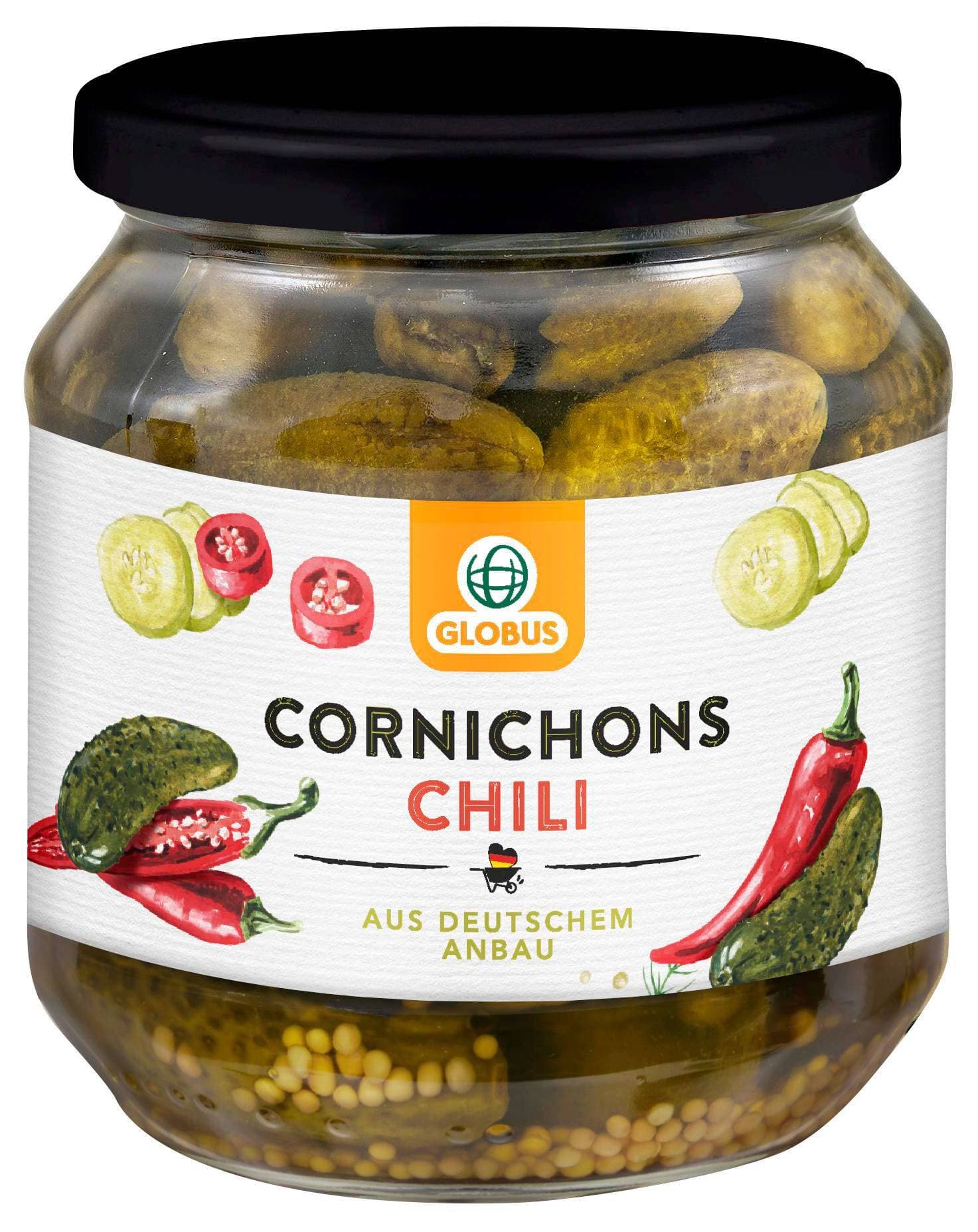 okurky Cornichons s chilli 530g