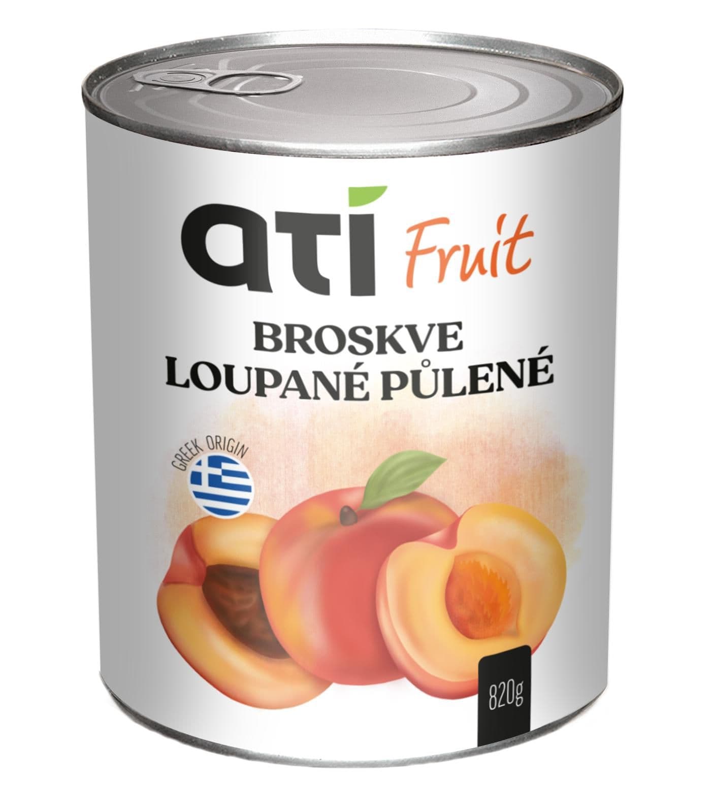 ATI Delicates Fruit broskve loupané půlené 850 ml
