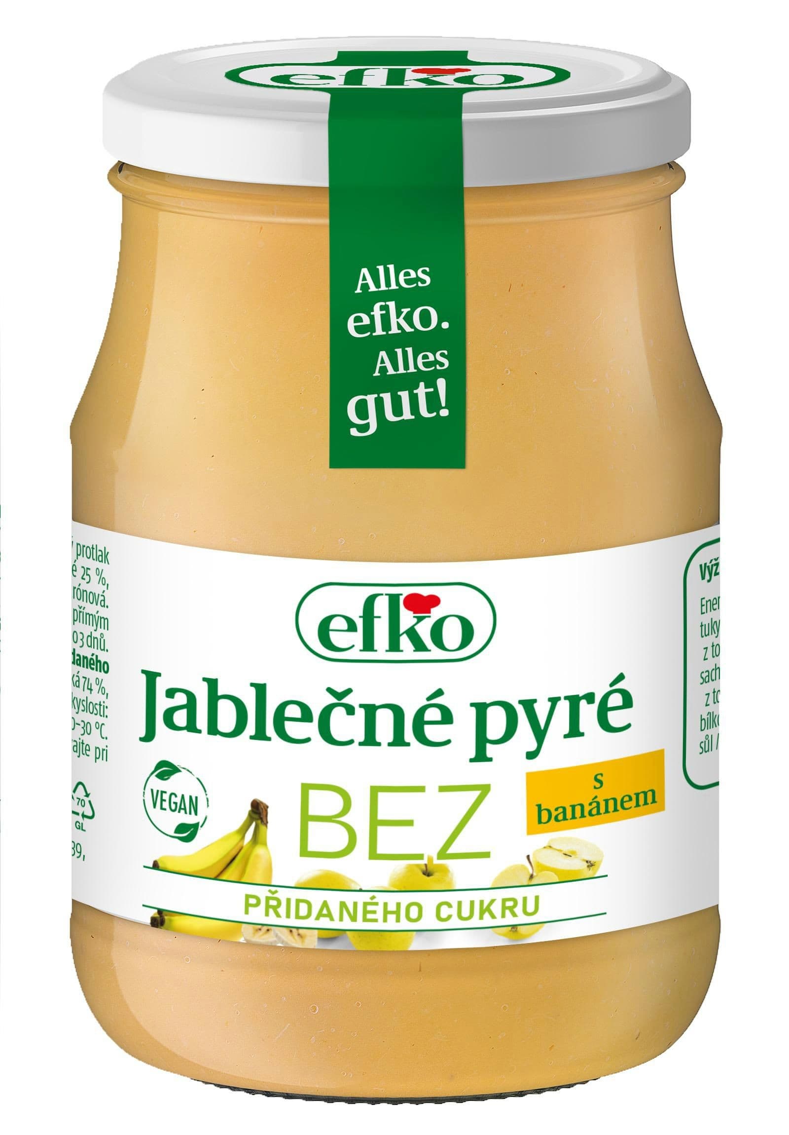Efko Jablečné pyré s banánem bez přidaného cukru 350g