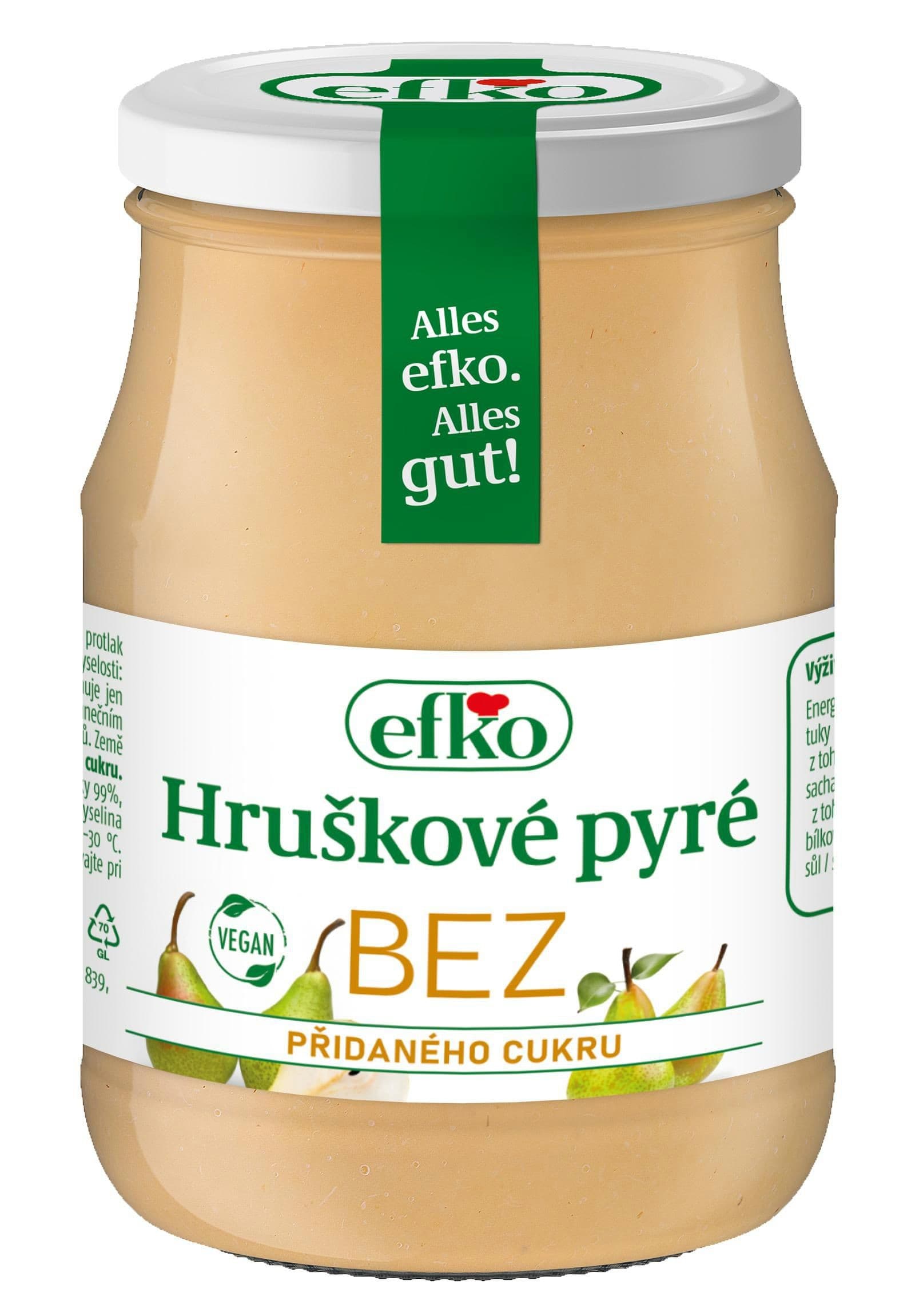 Efko Hruškové pyré bez přidaného cukru 350 g