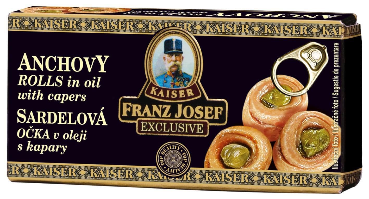 Franz Josef Kaiser Exclusive Sardelová očka v oleji s kapary 45 g