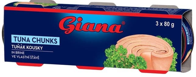 Giana Tuňák kousky ve vlastní šťávě 3x80g
