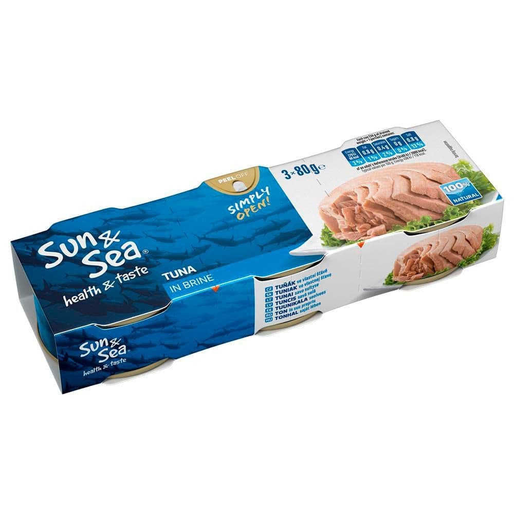 Sun & Sea Tuňák ve vlastní šťávě 3x80 g