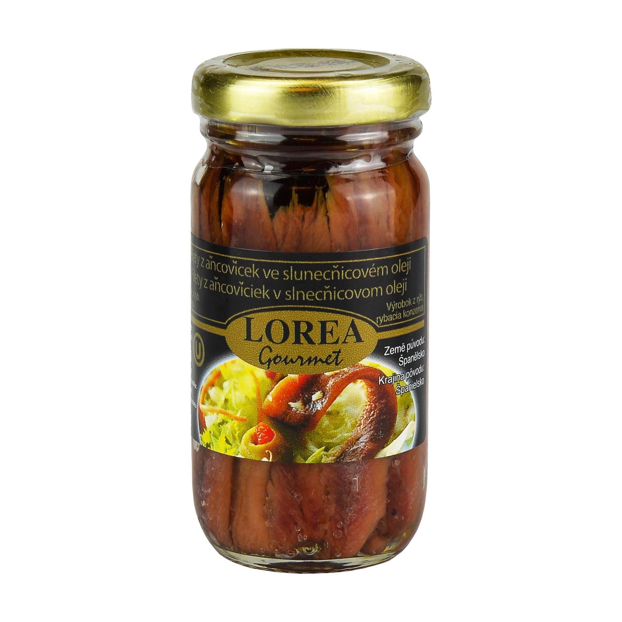 Lorea Filety z ančoviček ve slunečnicovém oleji 95 g