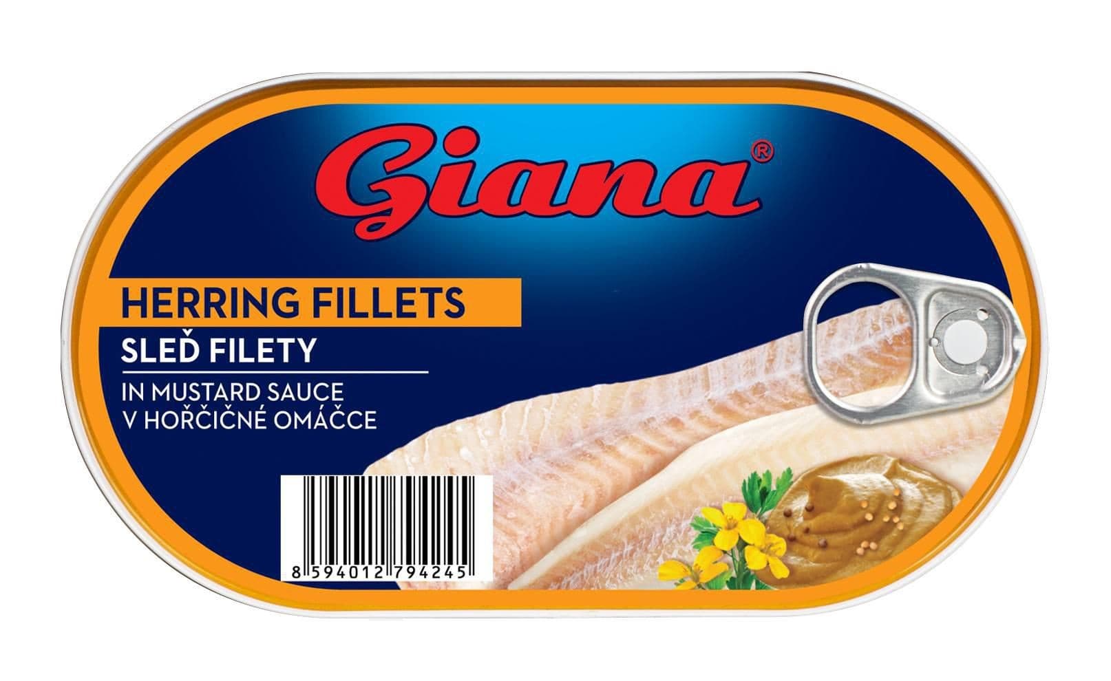 Giana Sleď filety v hořčičné omáčce 170g