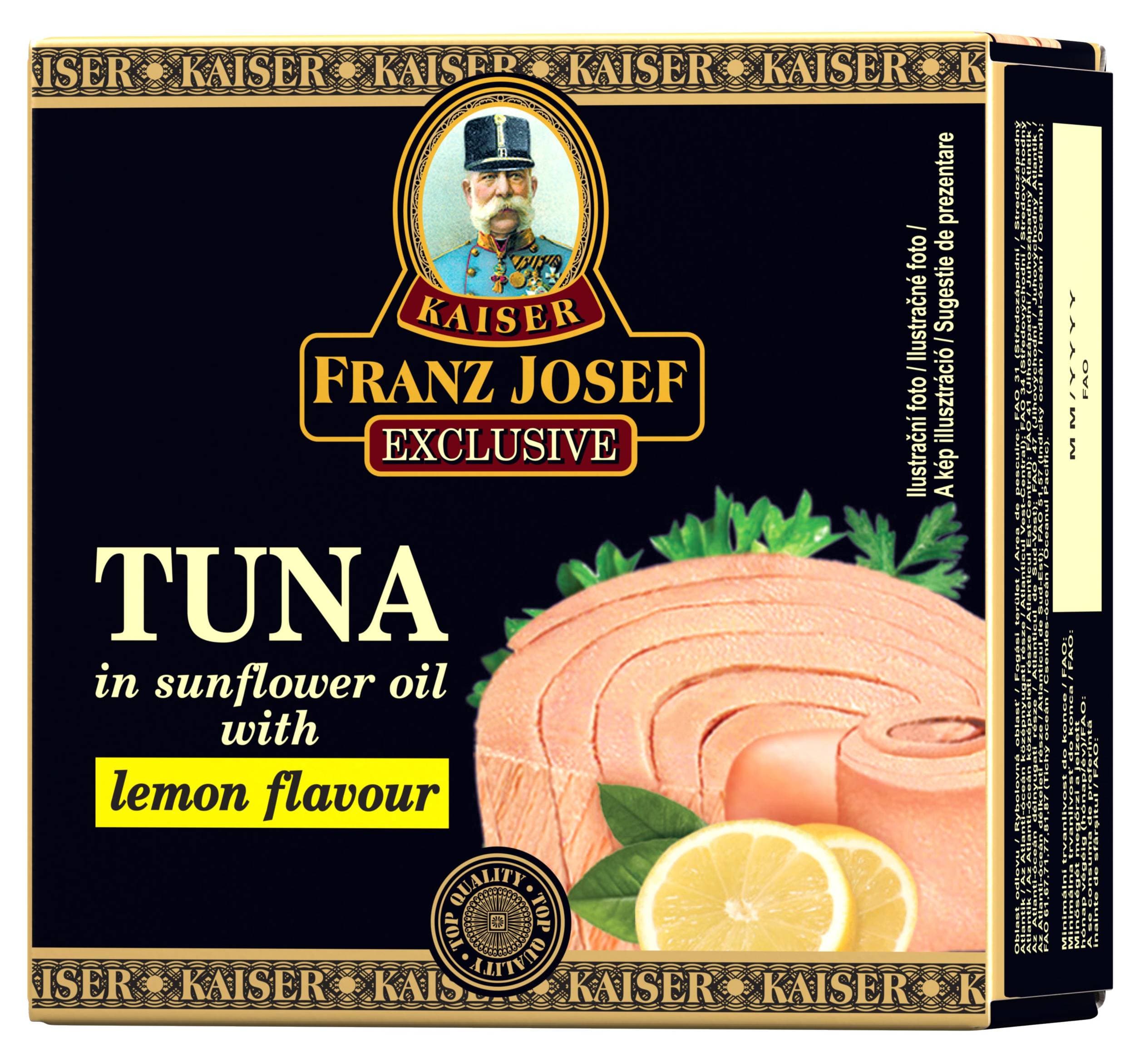 Franz Josef Kaiser Exclusive Tuňák ve slunečnicovém oleji s příchutí citronu 80 g
