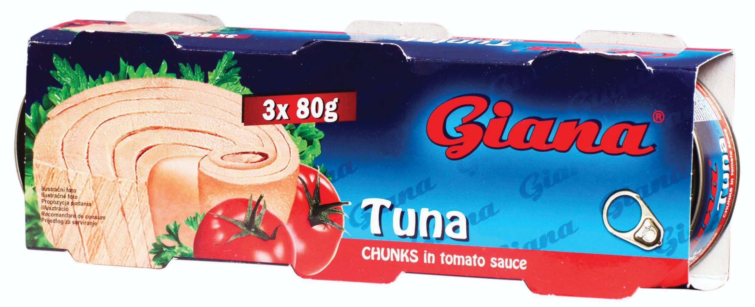 Giana Tuňák kousky v rajčatové omáčce 3x80g