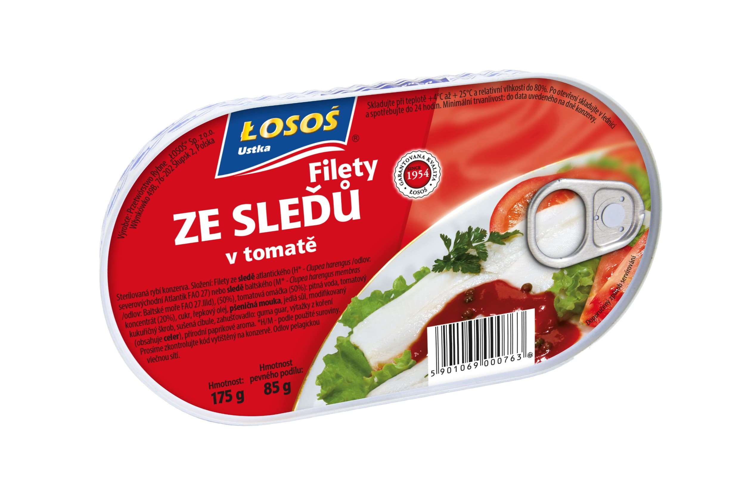 Losos Filety ze sleďů v tomatě 175 g