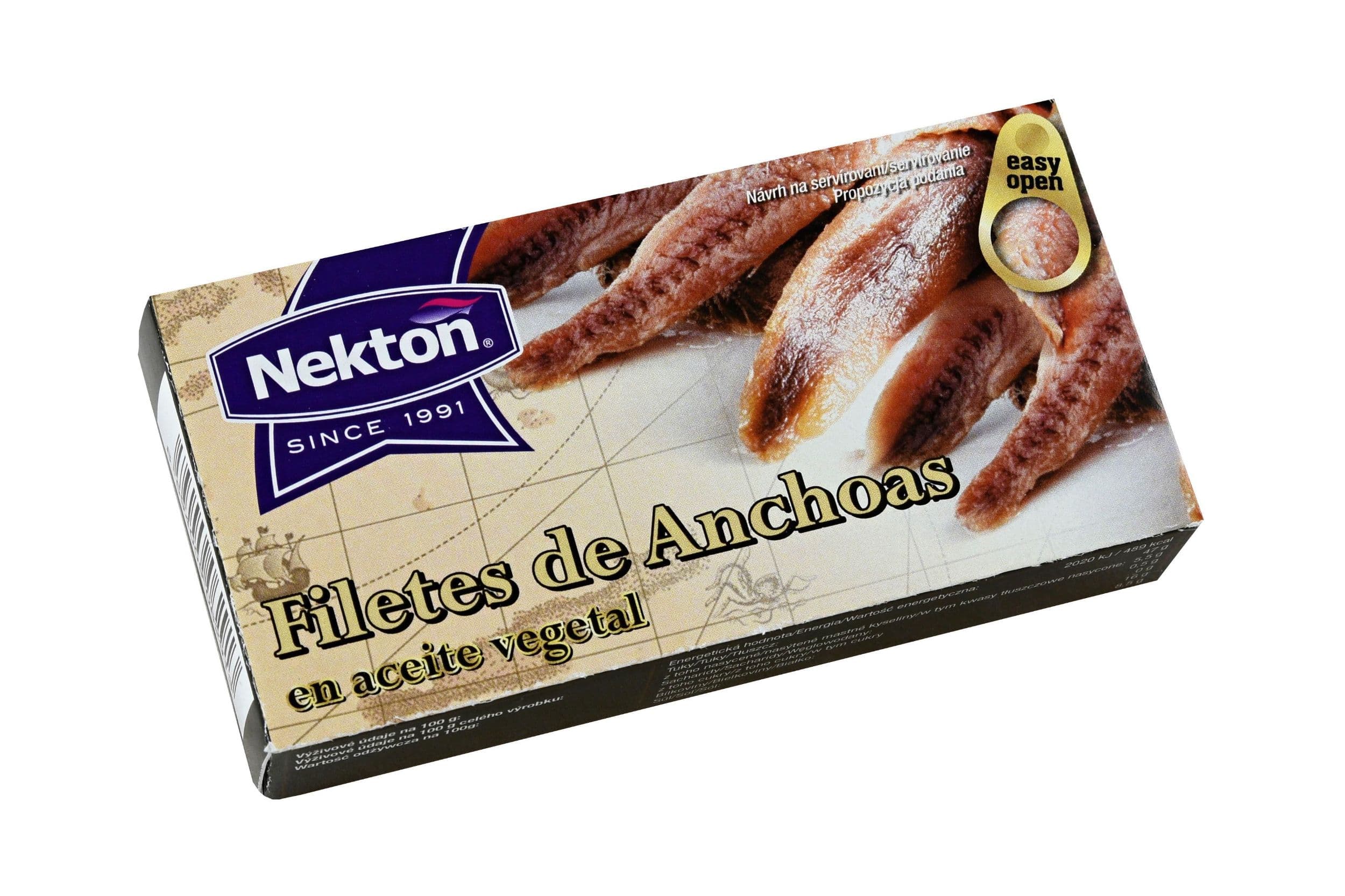 Nekton Filety z ančoviček v rostlinném oleji 45g