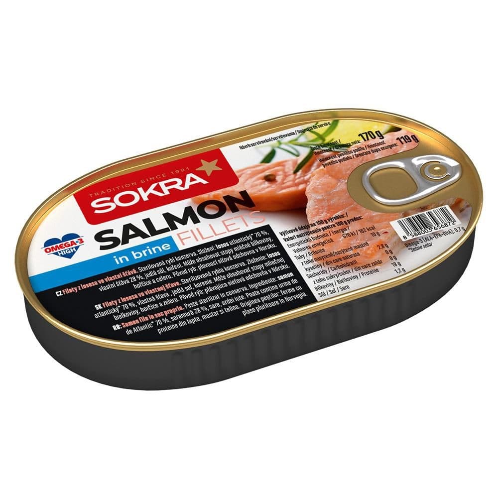 Sorka Filety z lososa ve vlastní šťávě 170g