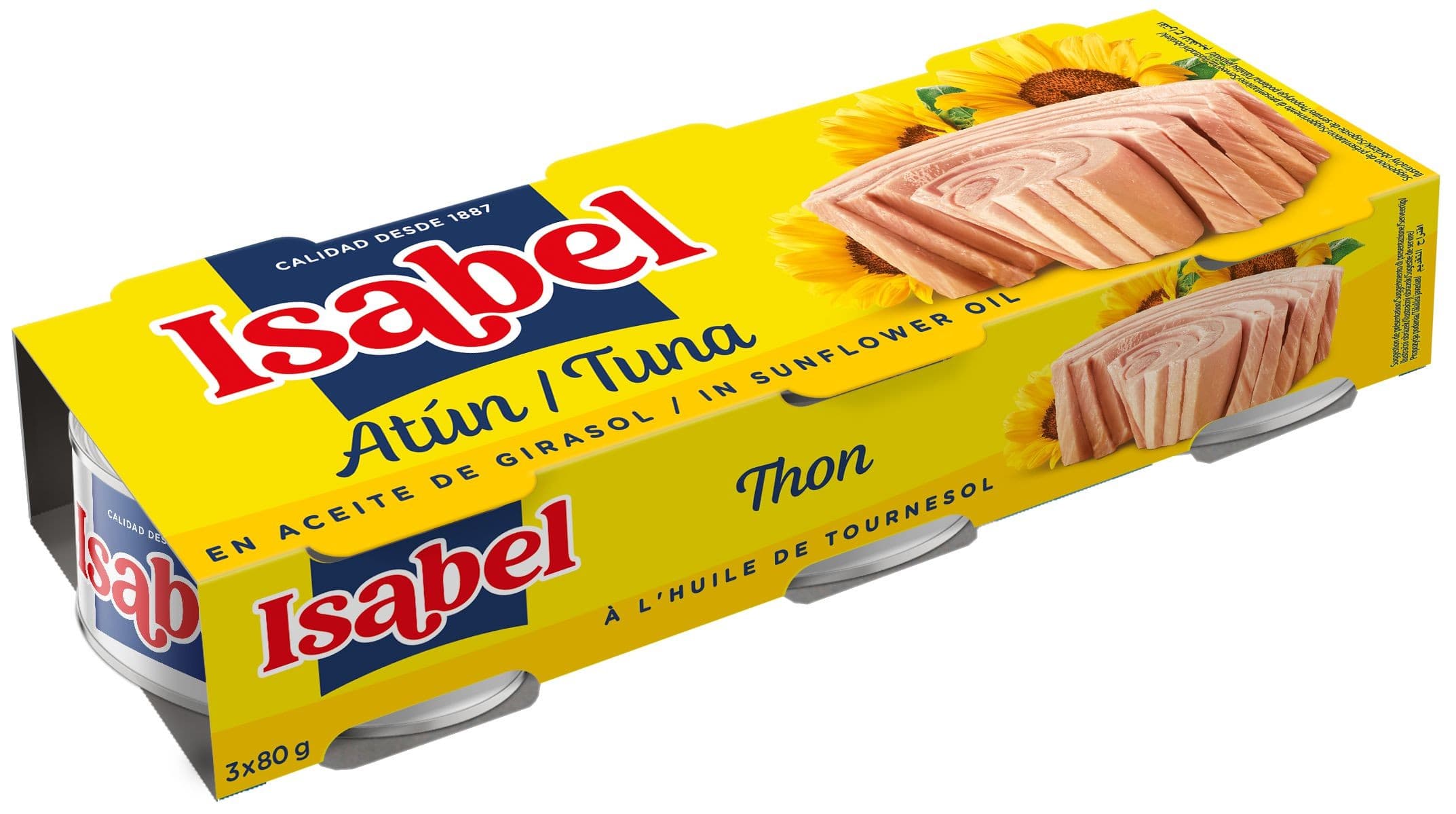 Isabel Tuňák slunečnicový olej 3 x 80 g