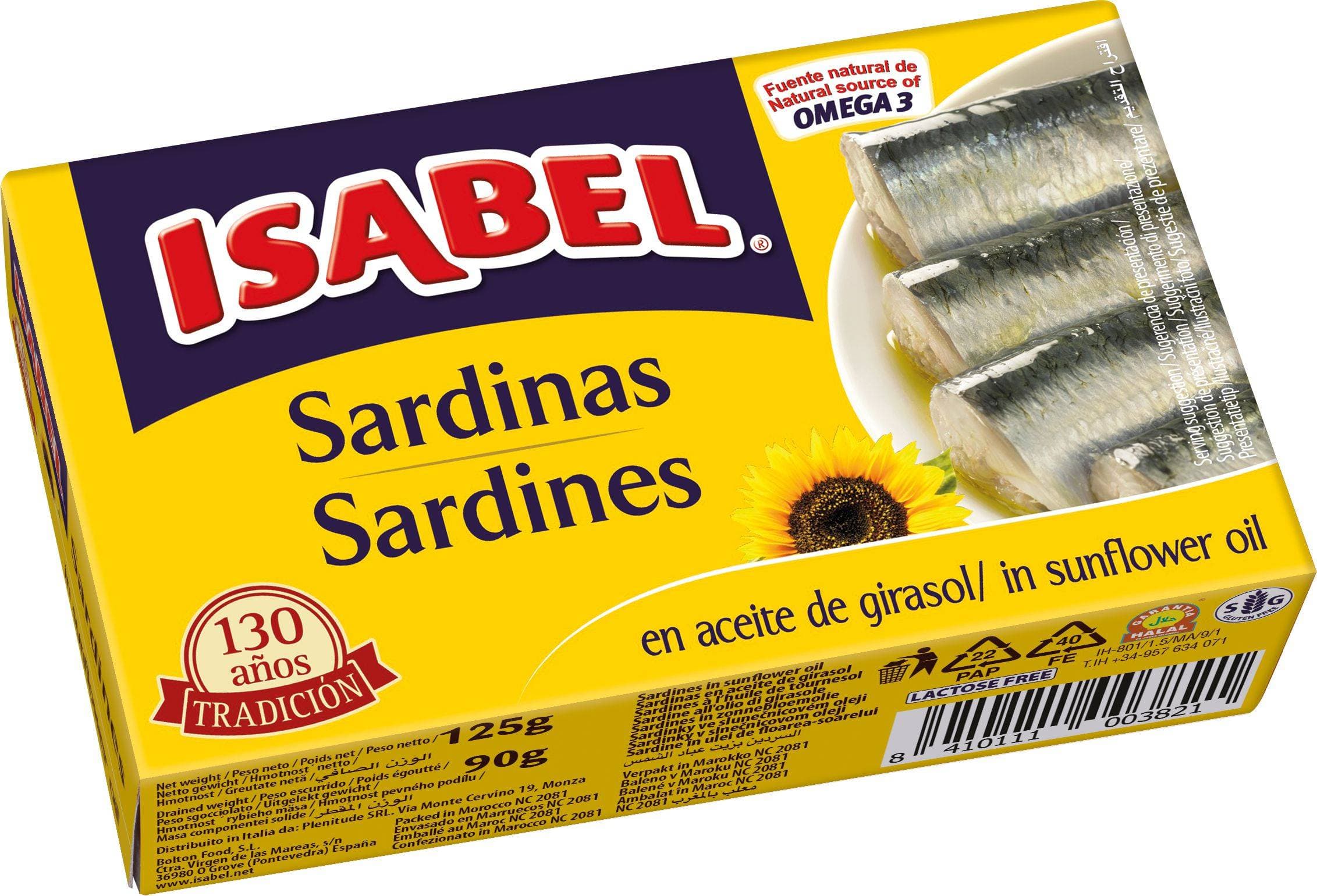 ISABEL sardinky v rostlinném oleji 125 g