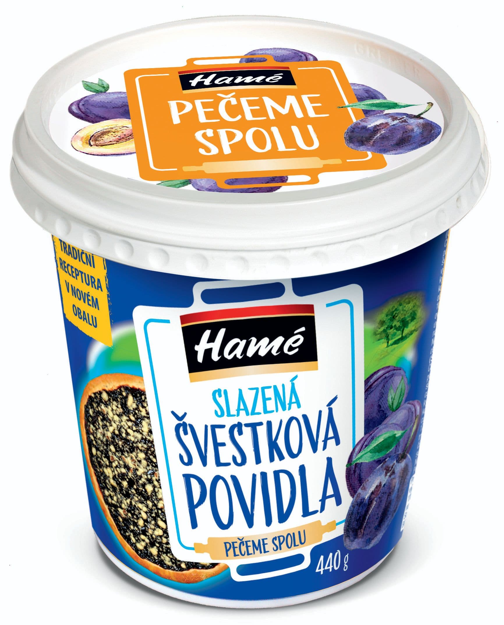 Hamé Slazená švestková povidla 440 g