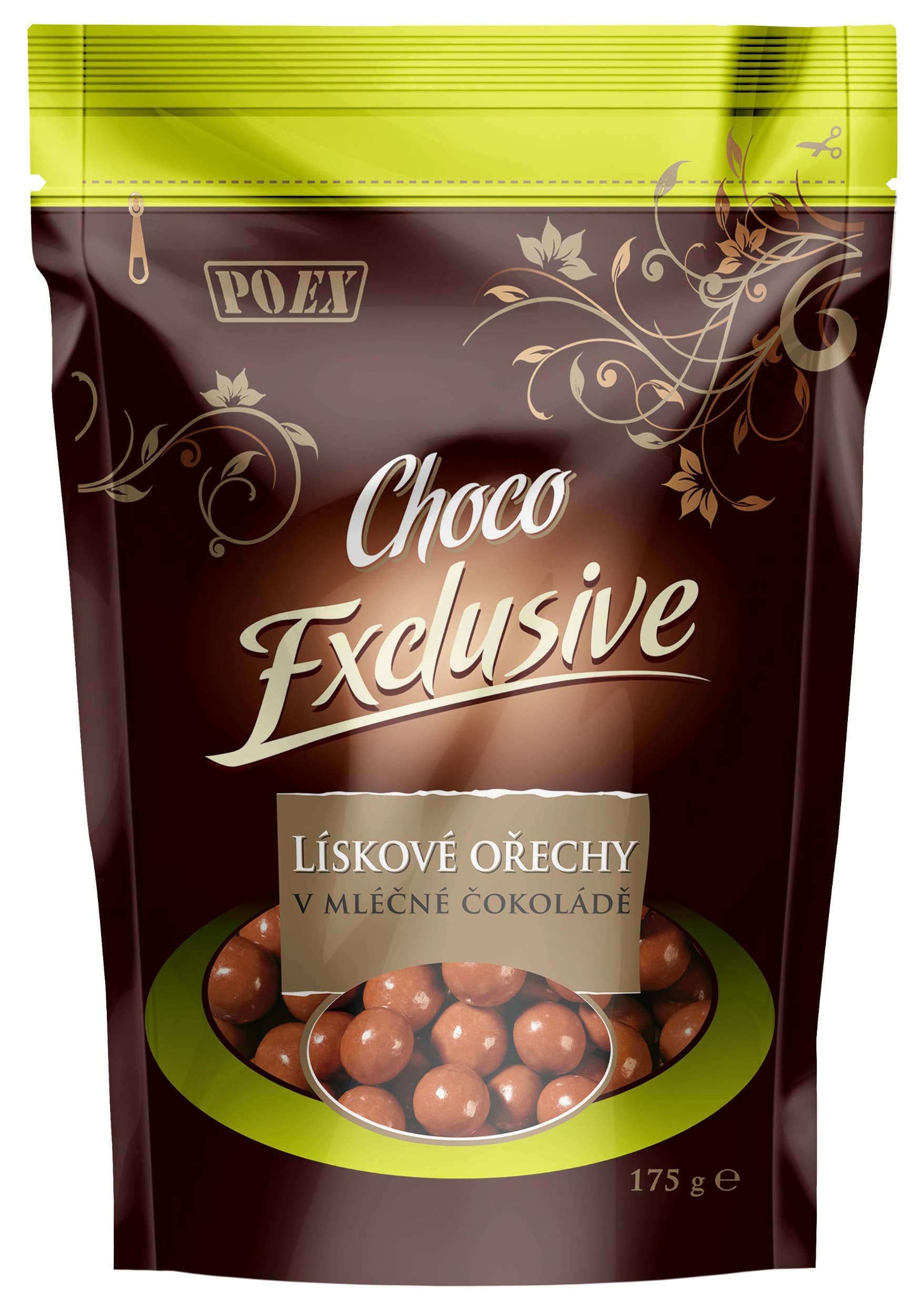 Poex Lísková jádra v mléčné čokoládě 175 g