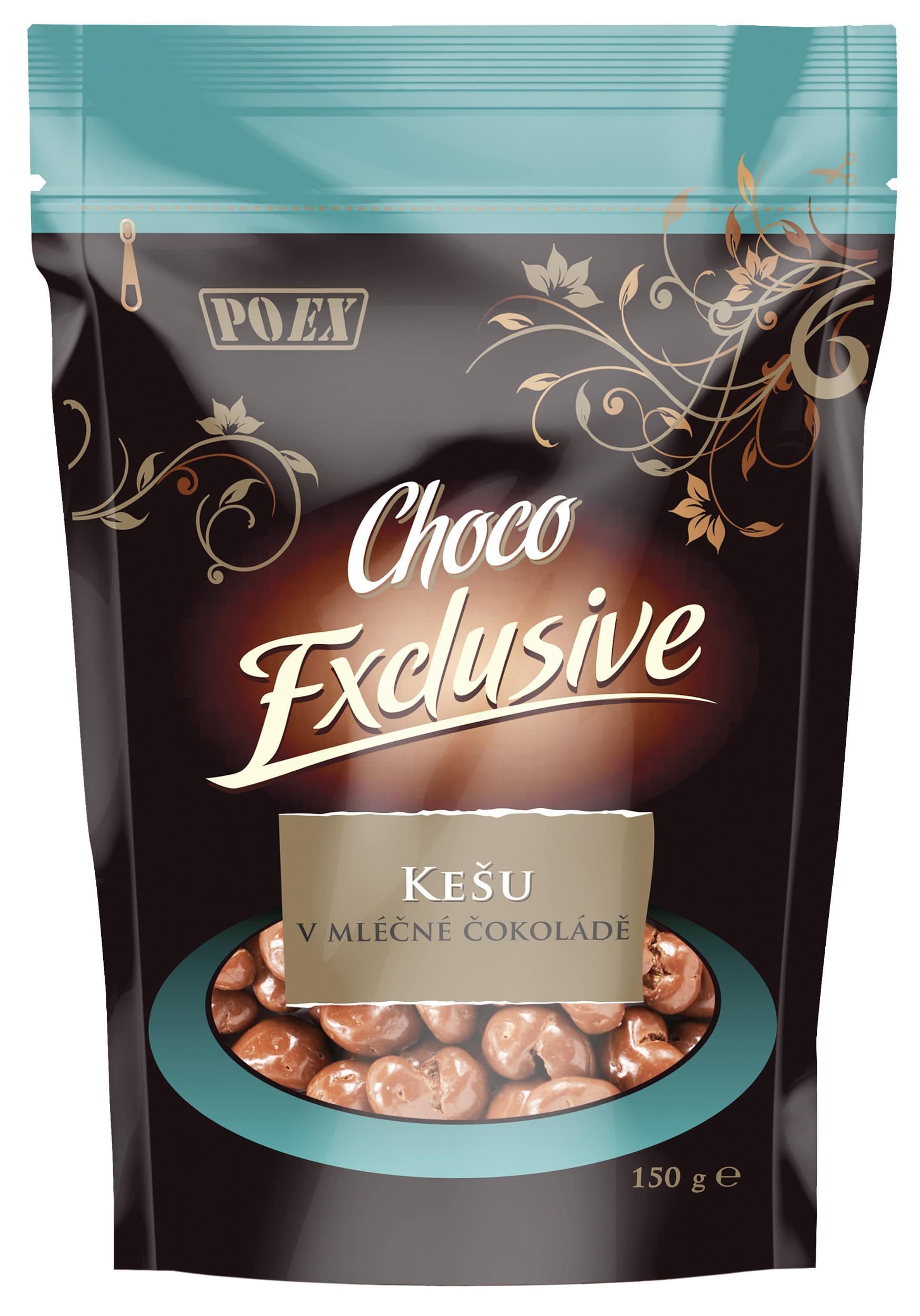 Poex Kešu v mléčné čokoládě 150 g