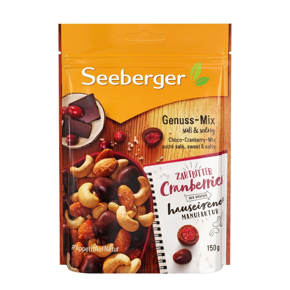 Seeberger Směs ořechů a brusnice v čokoládě sweet & salty 150 g