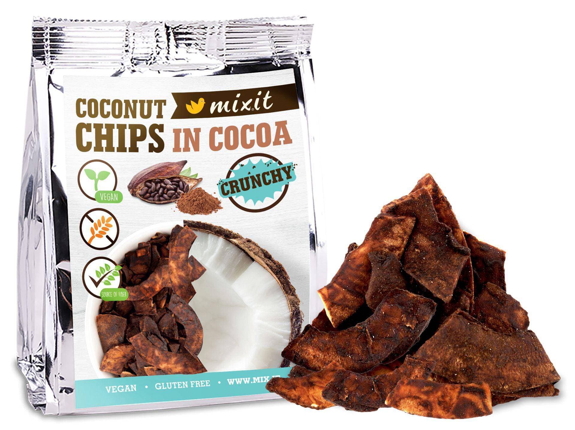 Mixit Mixit kokosové chipsy - kakao 60g
