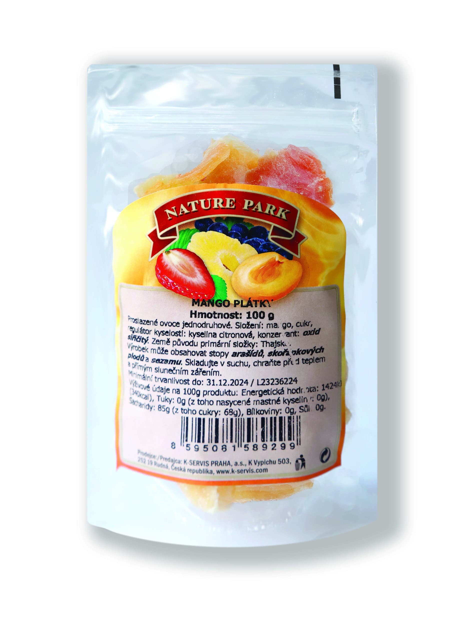 Nature Park Mango plátky 100 g