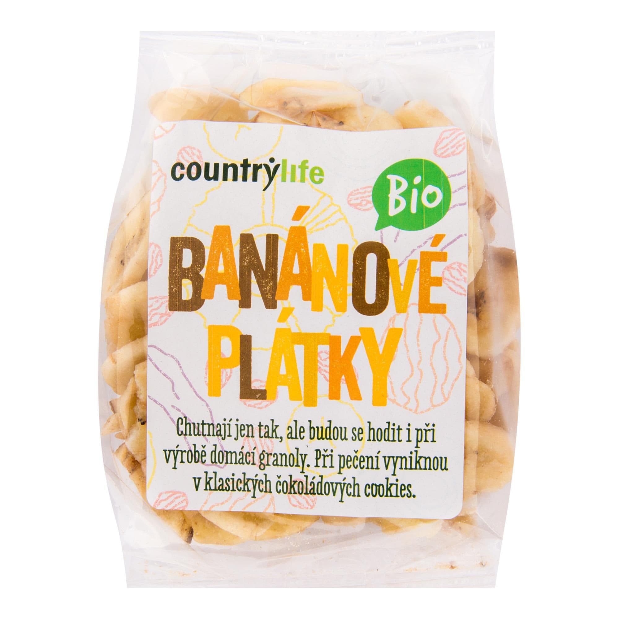 Country Life BIO Banánové plátky 100 g