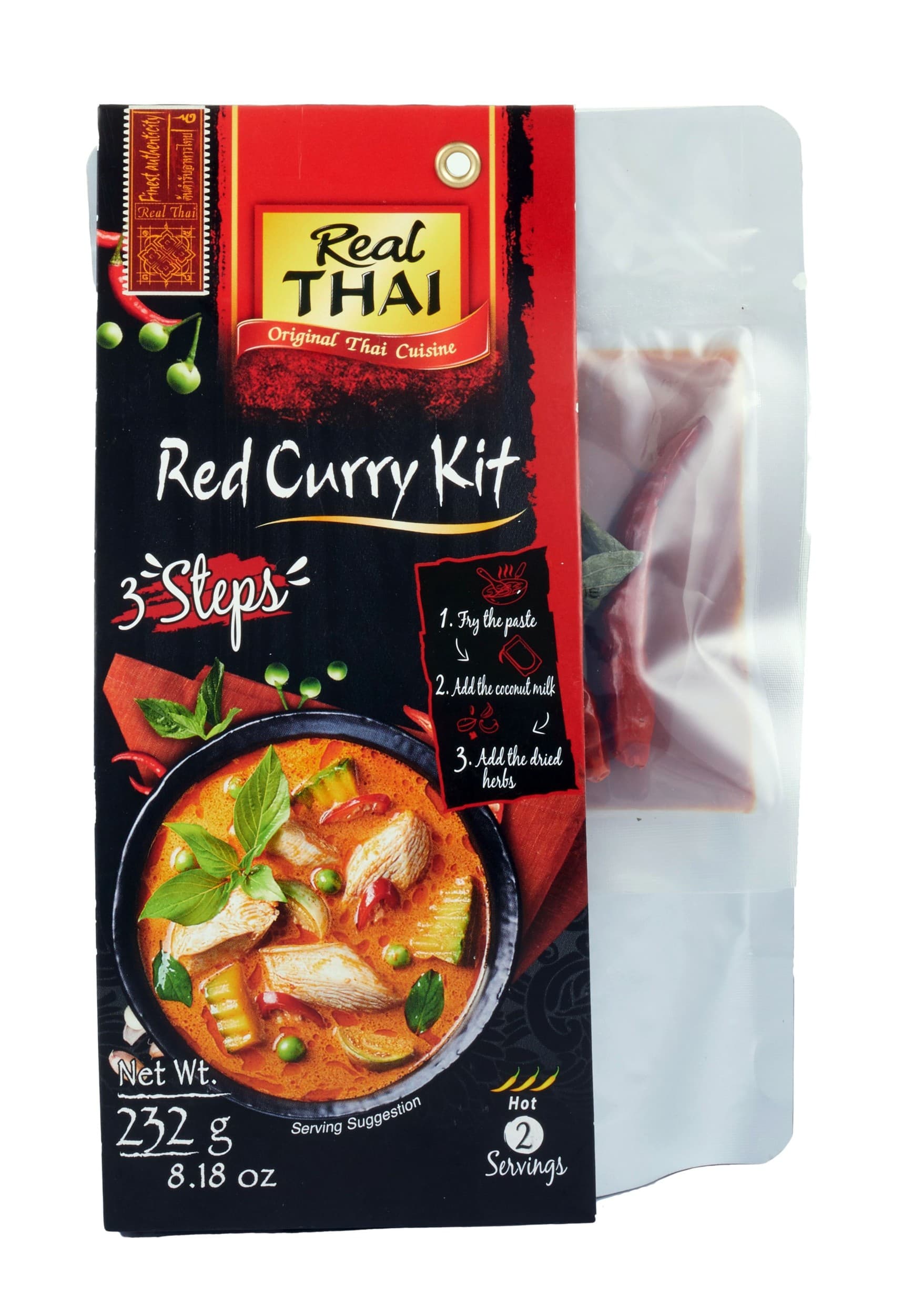Real Thai Sada na přípravu Červeného Curry 232 g