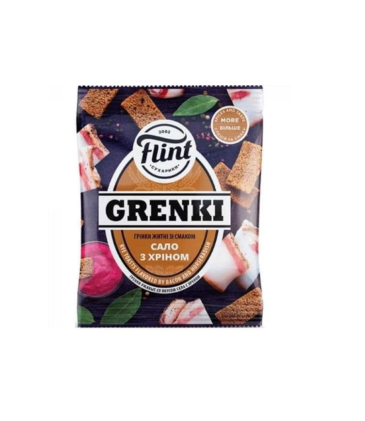 Flint Grenki Žitné krutony s příchutí špeku s křenem 70g