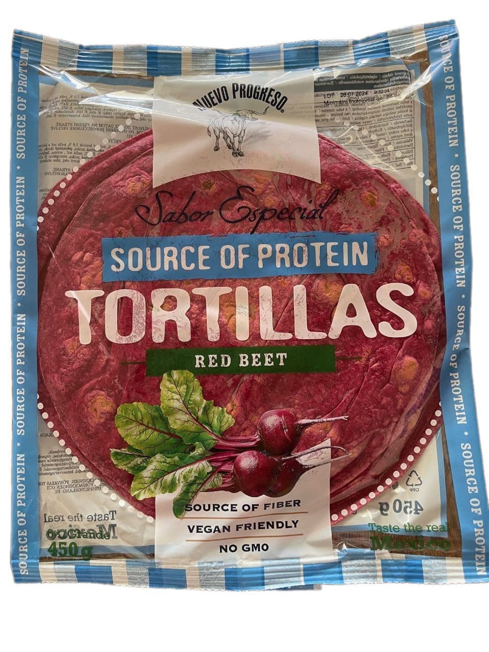 Nuevo Progreso Tortilla řepná 25cm, 6 ks, 450g