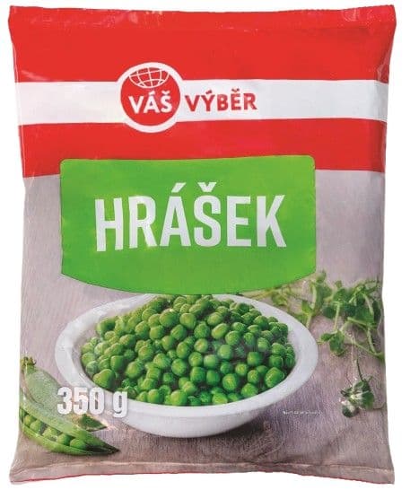 Váš Výběr Hrášek hluboce zmrazený mražený 350g