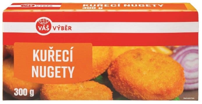 Váš Výběr Smažené kuřecí nugety mražené 300 g
