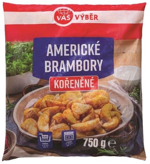 Váš Výběr Americké brambory kořeněné mražené 750 g