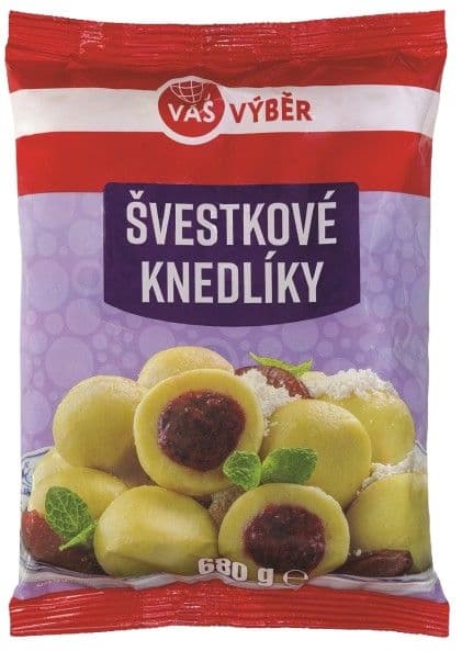 Váš Výběr Švestkové knedlíky mražené 680g