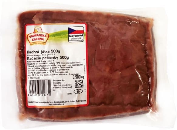 Vodňanská kachna Kachní játra mražená 500g