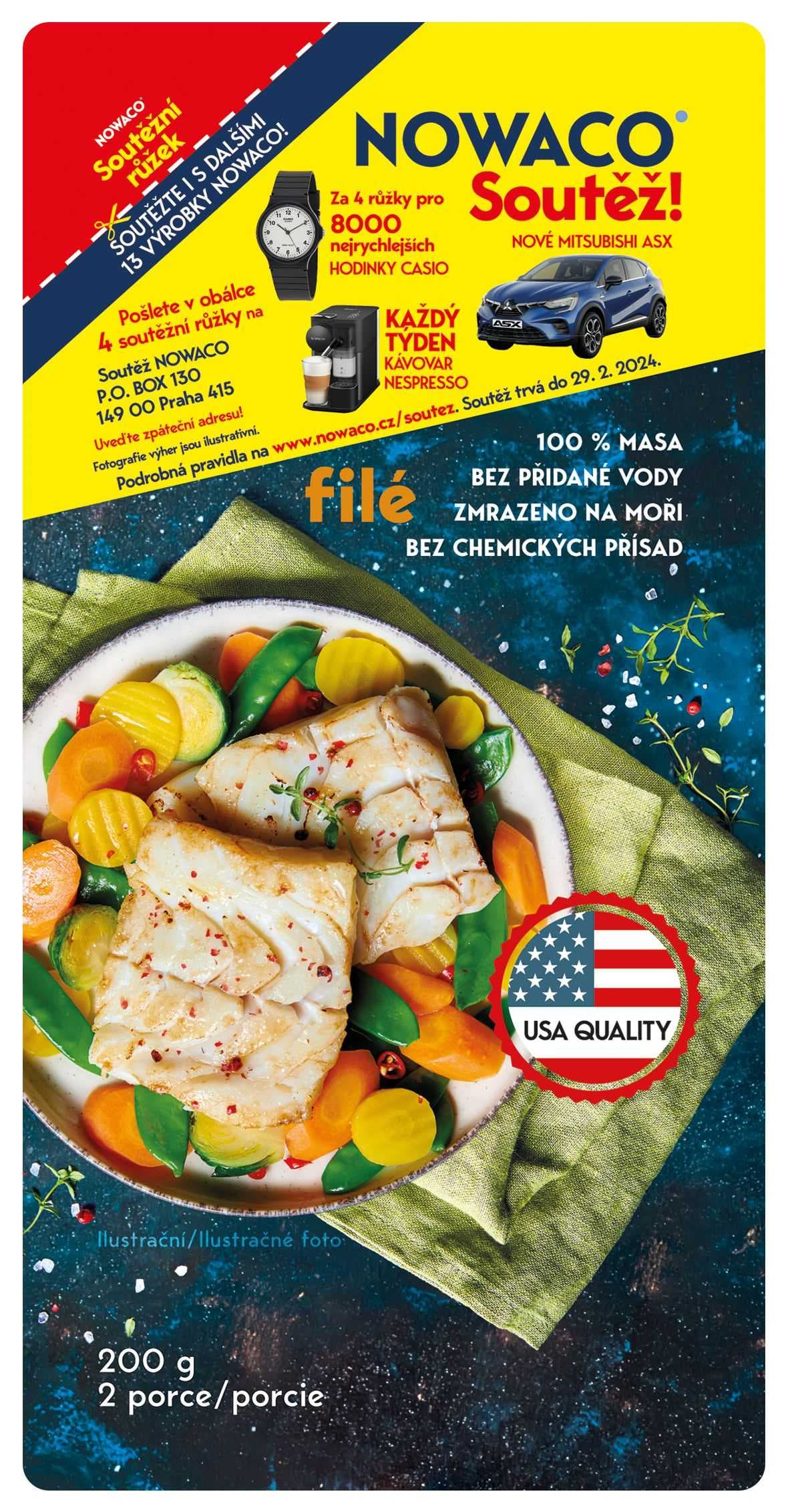 Nowaco Filé z Aljašky mražené 200 g