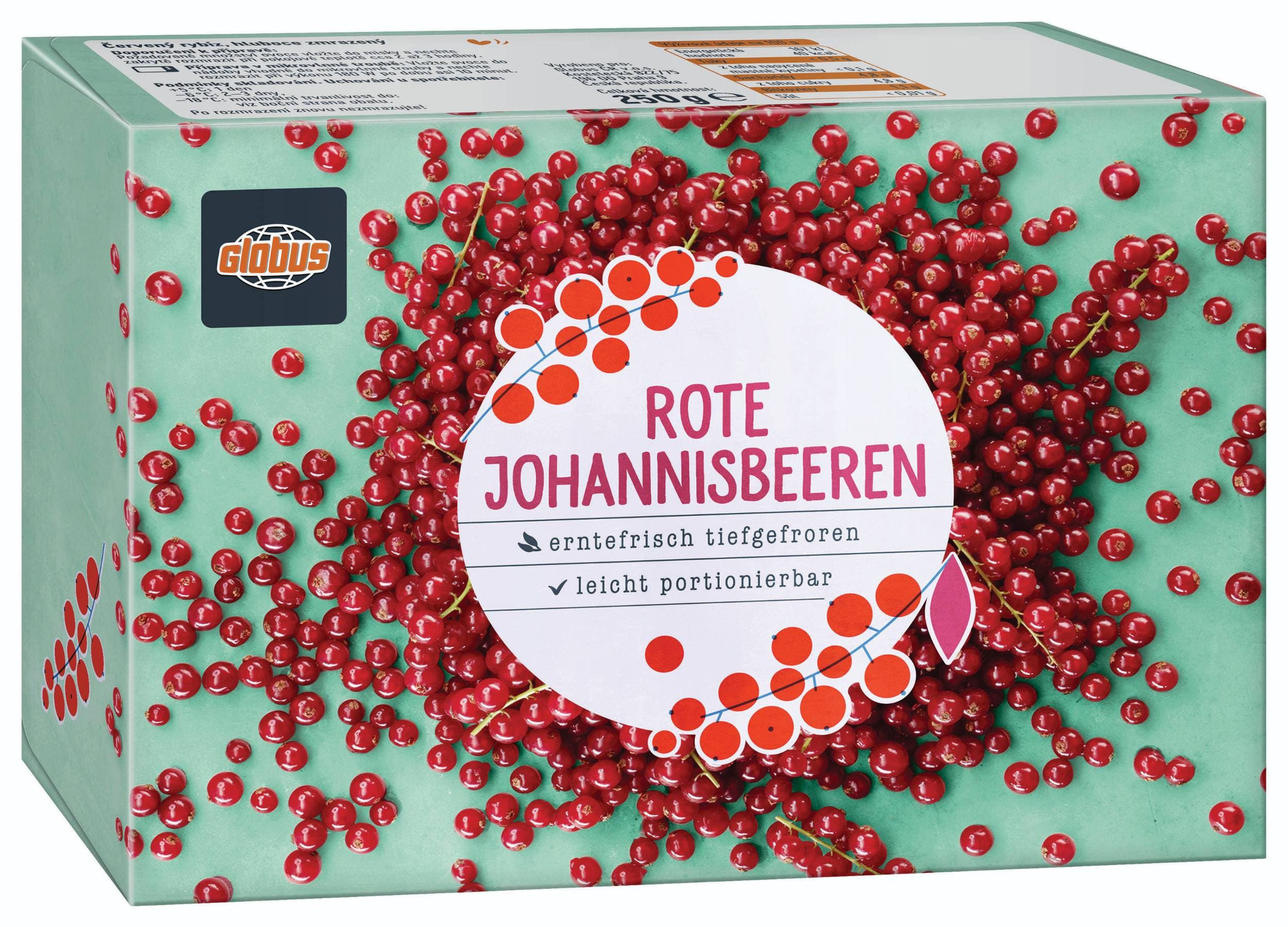 Červený rybíz mražený 250 g