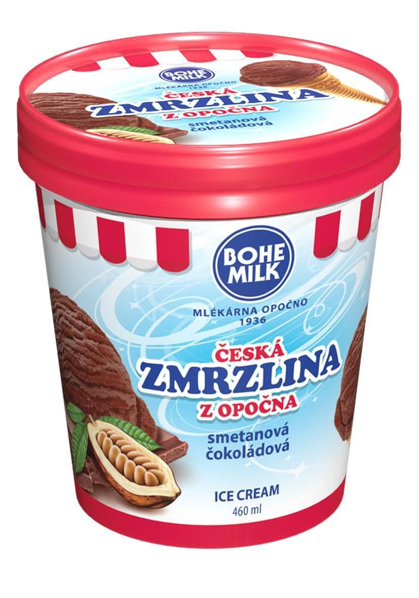 Česká zmrzlina z Opočna smetanová čokoládová, 460 ml