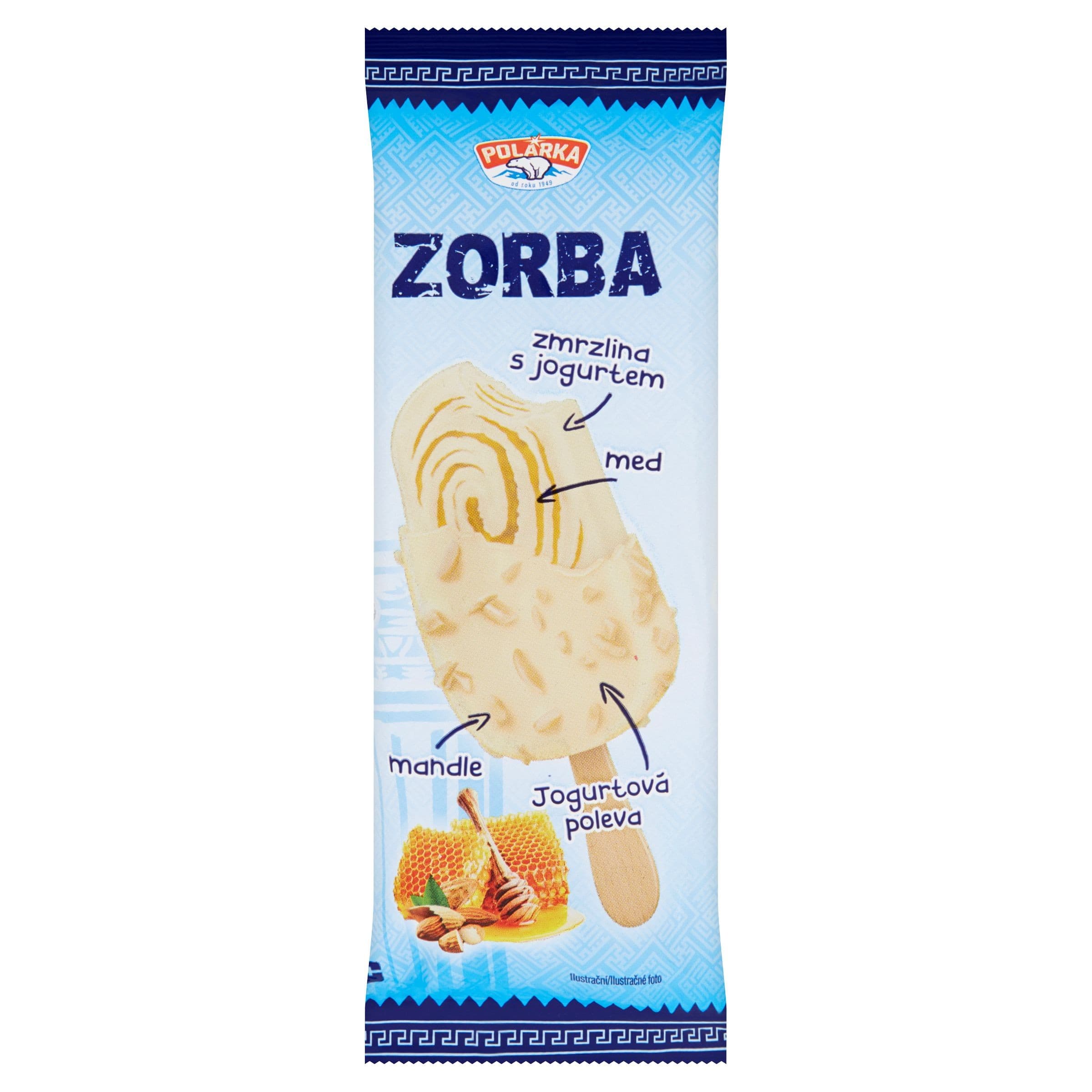 Polárka Zorba Zmrzlina s jogurtem, med, mandle, jogurtová poleva 100ml