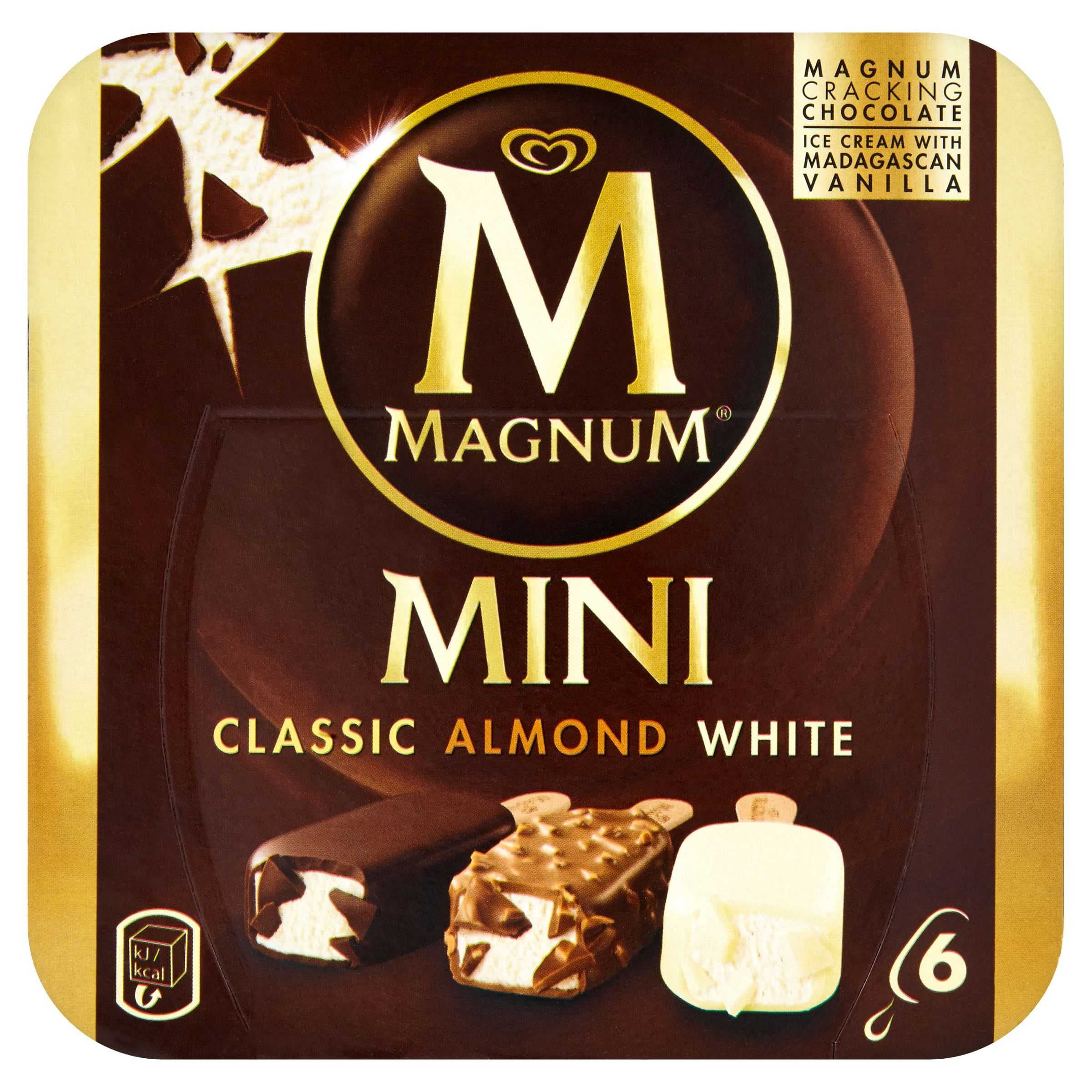 Magnum Mini Classic/Almond/White Chocolate zmrzlina 6x55 ml