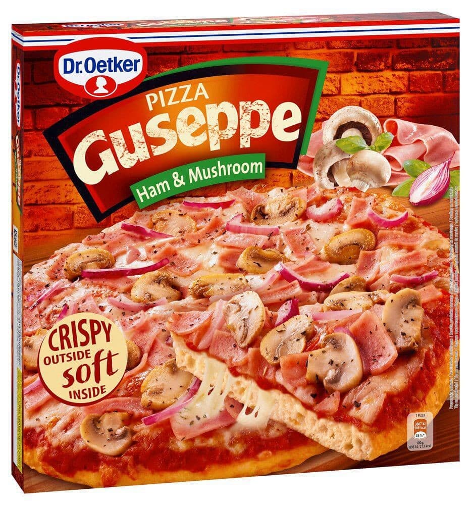 Dr.Oetker Guseppe Ham & Mushroom pizza mražená 425 g