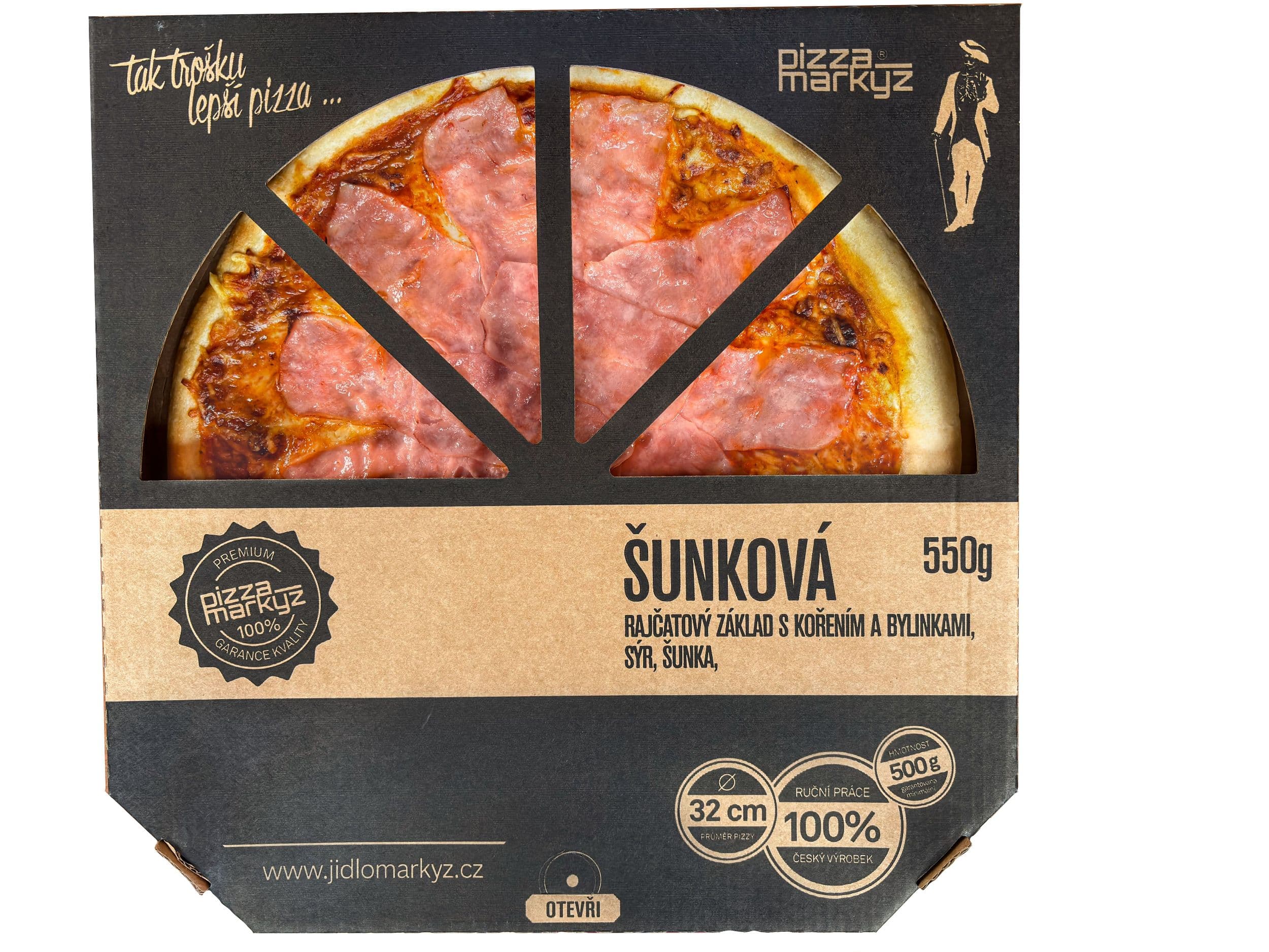 Pizza Markýz šunková mražená 550g