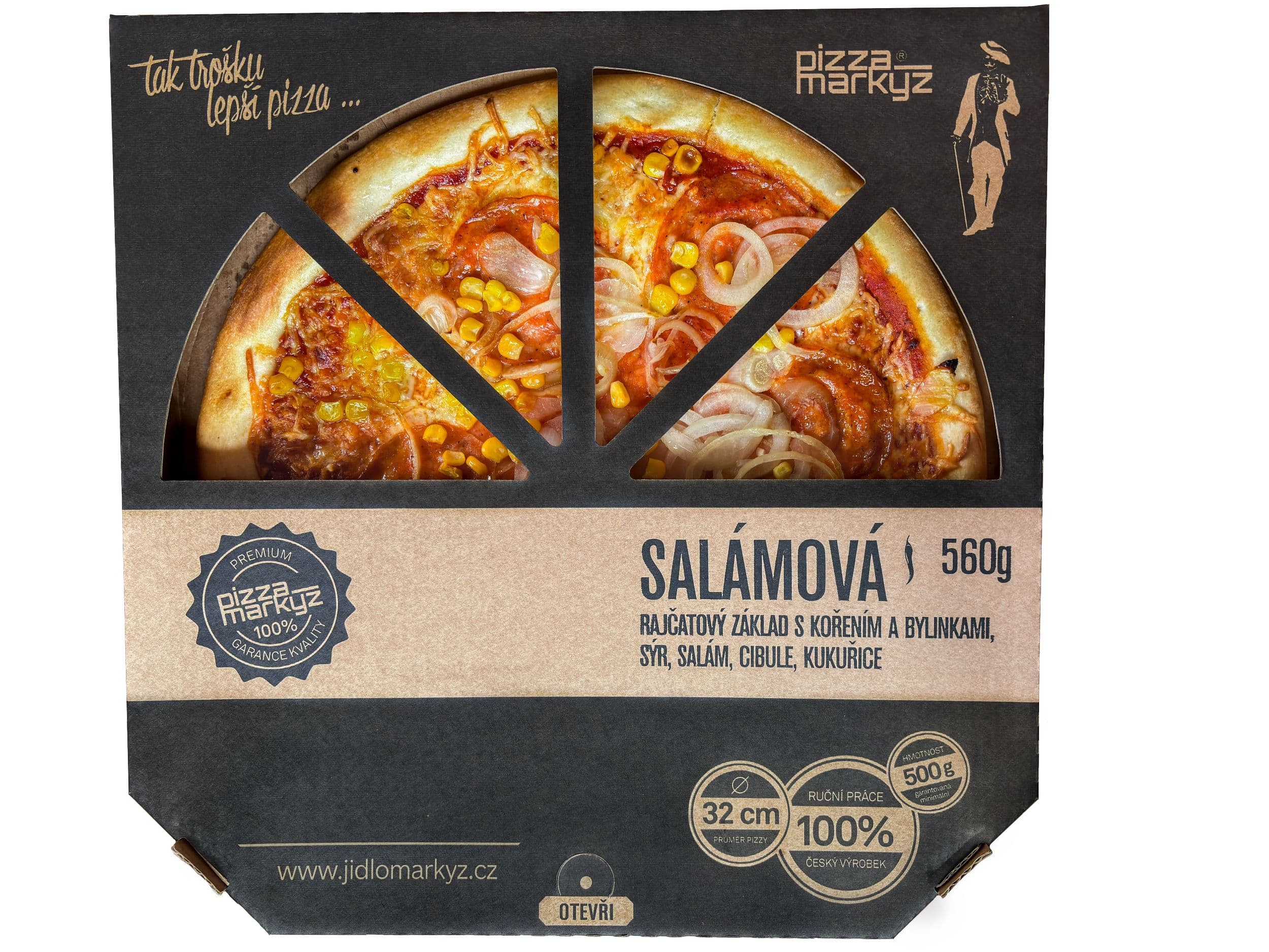 Pizza Markýz salámová mražená 560g
