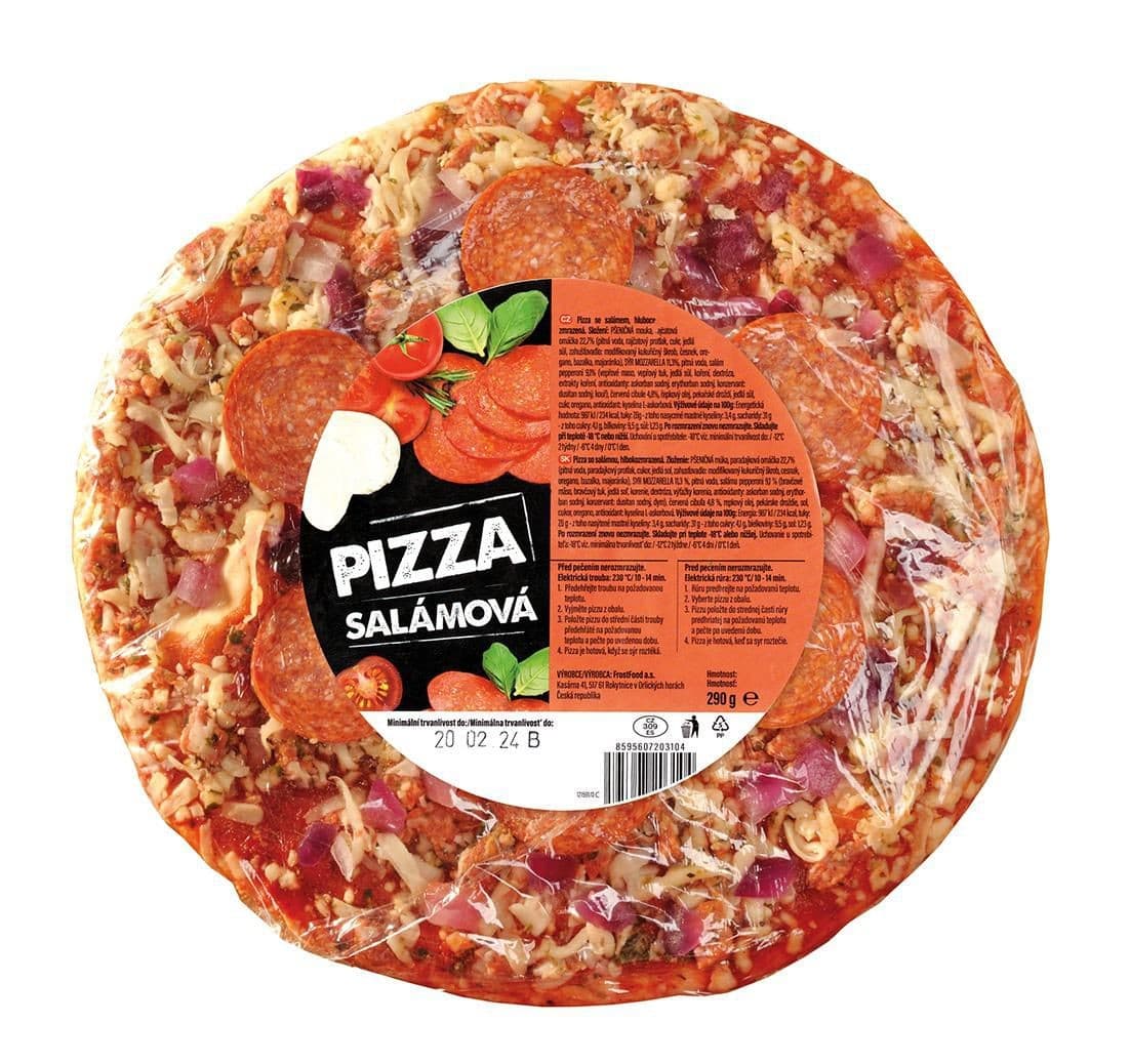 Pizza Salámová mražená 290g