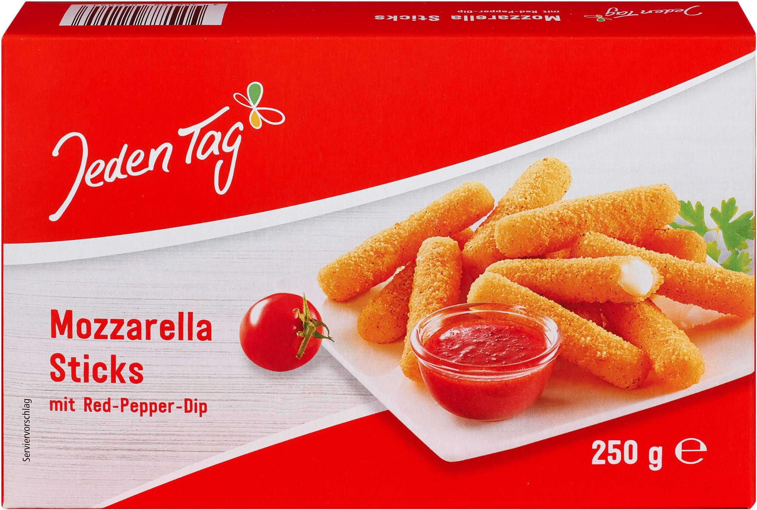 Jeden Tag Mozzarella obalovaná s dipem mražená 250g