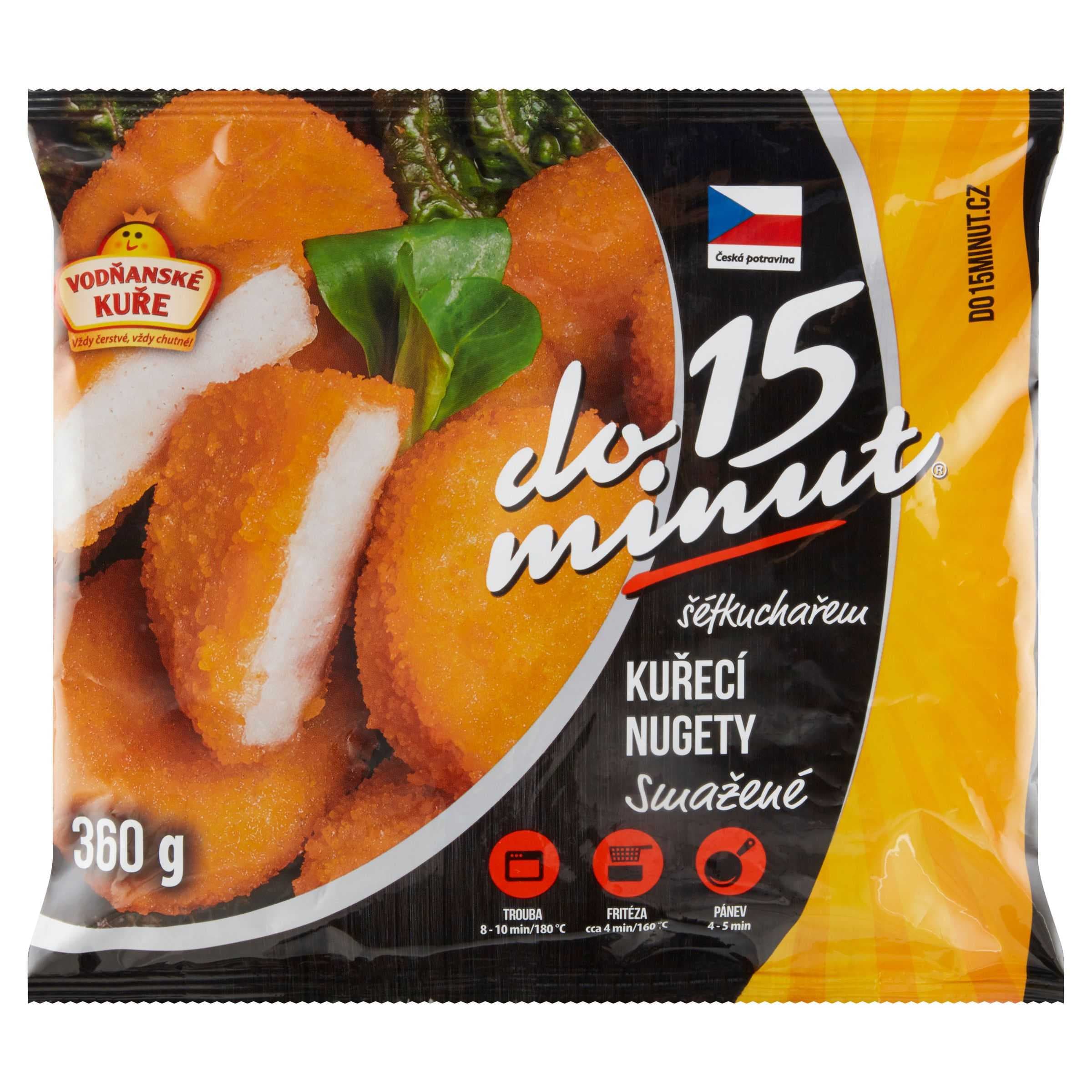 Vodňanské kuře Smažené kuřecí nugety mražené 360 g
